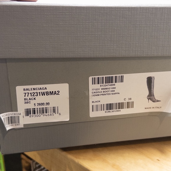 Balenciaga Cagole Denim Black 90mm Size EU 38C US 8 - Picture 12 of 13